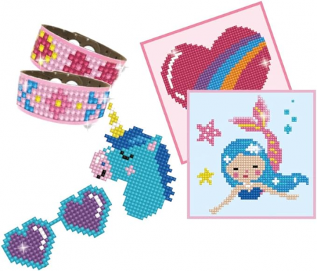 Set creativ 6 in 1, Sirena, pictura cu diamante [1]