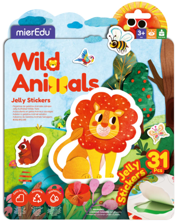 Jucarii creative - Set creativ cu stickere moi reutilizabile – Animale sălbatice