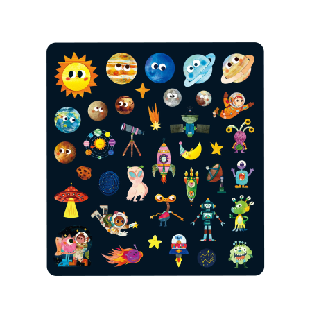 Set creativ cu stickere moi reutilizabile – Exploratorul spațiului [1]