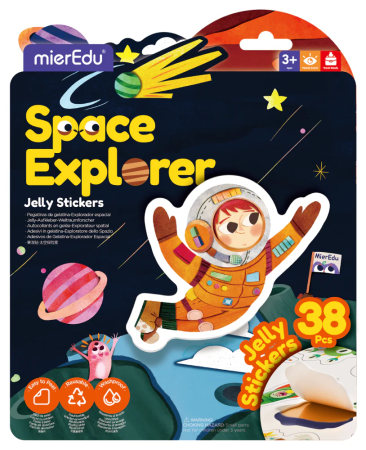 Jucarii creative - Set creativ cu stickere moi reutilizabile – Exploratorul spațiului
