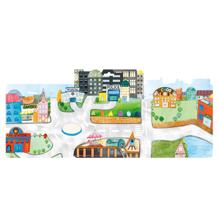 Set creativ cu stickere moi reutilizabile – Orașul în mișcare [3]