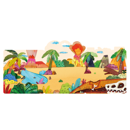 Set creativ cu stickere moi reutilizabile – Ținutul dinozaurilor [3]