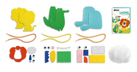 Set creativ de cusut cu tehnica siretului - Primul meu Pandantiv Animale, nivel 1 [9]