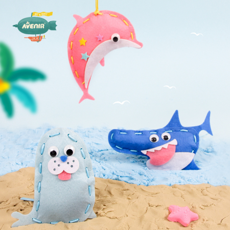 Set creativ de cusut cu tehnica siretului - Primul meu Pandantiv Prieteni Marini, nivel 1 [3]