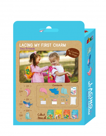 Set creativ de cusut cu tehnica siretului - Primul meu Pandantiv Prieteni Marini, nivel 1 [5]
