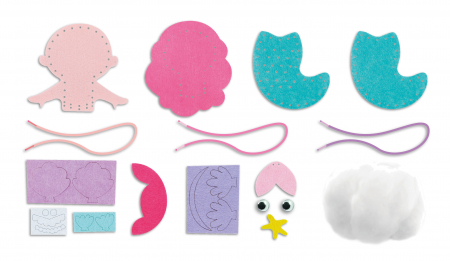 Set creativ de cusut cu tehnica siretului - Primul meu Pandantiv Sirena, nivel 3 [4]