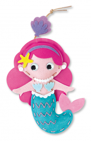 Set creativ de cusut cu tehnica siretului - Primul meu Pandantiv Sirena, nivel 3 [1]