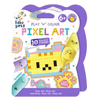 Jucarii creative - Set creativ de desen Pixel Art cu stickere kawaii