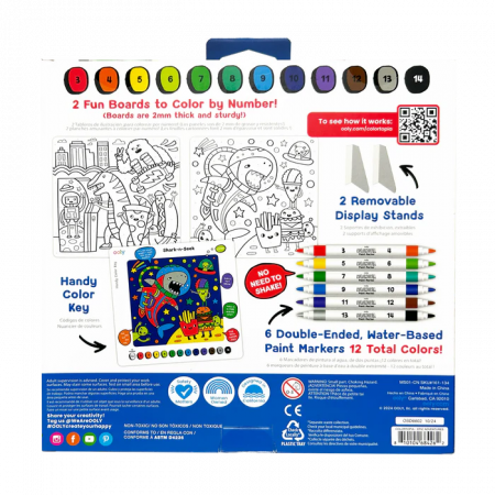 Set creativ de pictură după numere cu markere Colortopia - Aventuri Epice (Set de 6 culori duble) [2]
