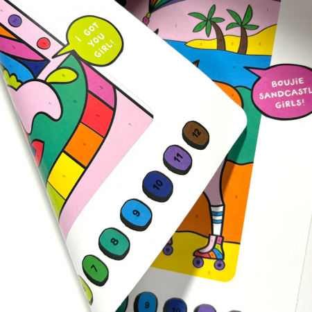 Set creativ de pictură după numere cu markere Colortopia - Tărâmul Unicornilor (Set de 6 culori duble) [7]