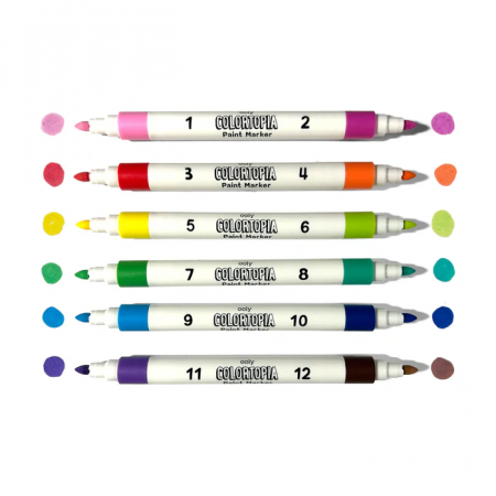 Set creativ de pictură după numere cu markere Colortopia - Tărâmul Unicornilor (Set de 6 culori duble) [5]