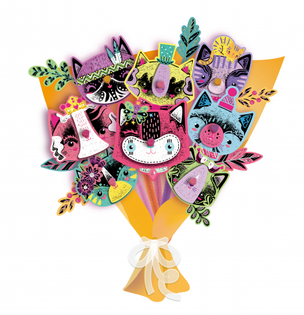 Set creativ de razuit Buchet - Pisicuta [1]