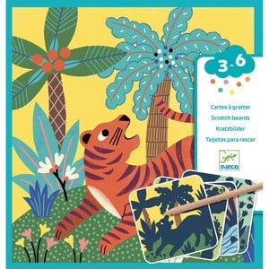 Rechizite scolare - Set creativ de razuit Djeco, Animale mari pentru cei mici