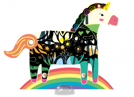 Set creativ de razuit - Unicorni in miscare [1]