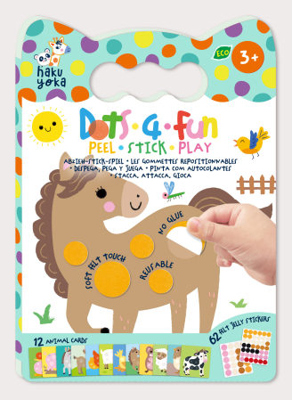 Cadouri copii Paste - Set creativ Dezlipeste-Lipeste-Joaca-te, Dots4Fun - Animale de companie