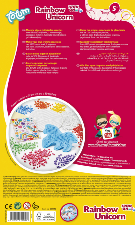 Set creativ DIY cu margele de calcat- Rainbow Unicorn [8]