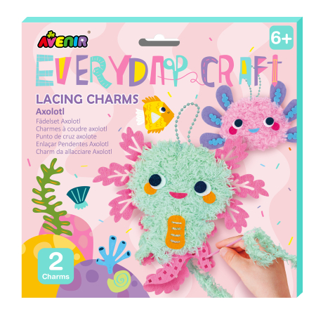 Jucarii 3-5 ani - Set creativ Everyday Craft - confectioneaza charm-uri Axolotl
