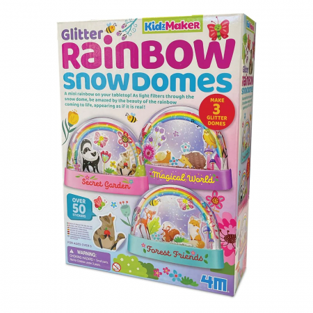 Jocuri educative - Set creativ - Globuri de cristal cu Curcubeu si sclipici