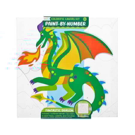 Jucarii 5-7 ani - Set creativ Picteaza pe numere - Fantastic Dragon