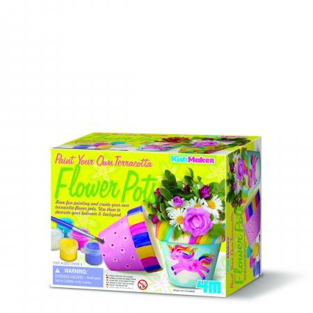 Lucru Manual - Set creativ - Picteaza propriile ghivece de teracota