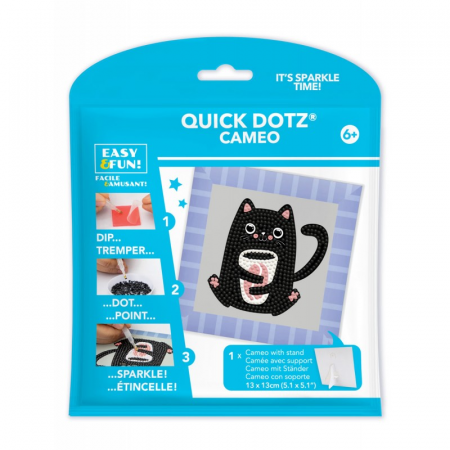 Jocuri educative - Set creativ pictura cu diamante - Cofee Bean Kitten - pisicuta