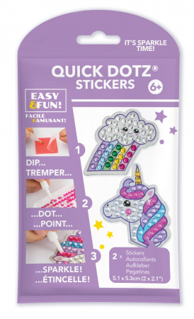 Varsta - Set creativ super-rapid, autocolante BIG DOTZ - Nor cucubeu si Unicorn