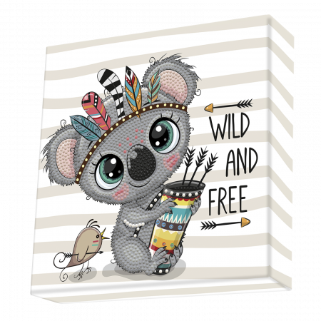 Jocuri educative - Set creativ tablou Wild and Free, pictura cu diamante