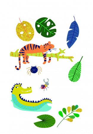 Set cu abtibilduri - Jungla [1]