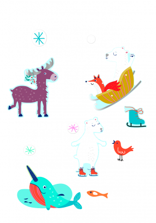 Set cu abtibilduri - Polar [2]