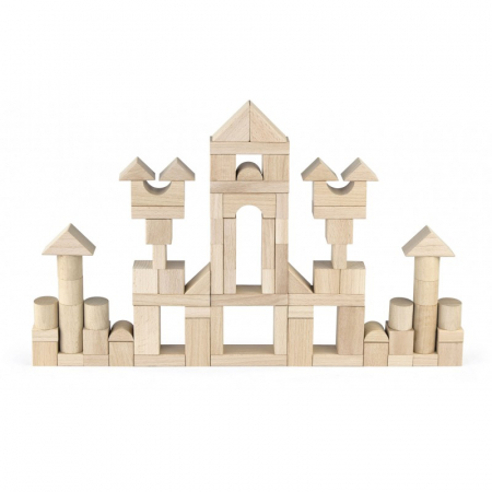 Varsta - Set cuburi de construit Jumbo, 75 buc natur (3,5 cm), Viga