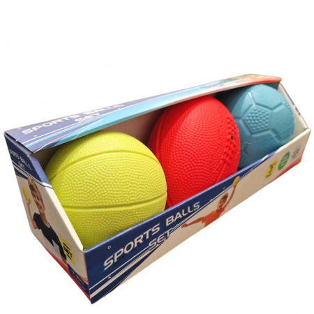 Jucării exterior - Set de 3 mingi sportive mini