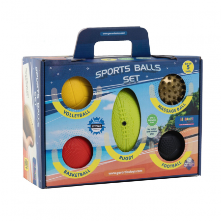 Jucării exterior - Set de 5 mingi sportive mini