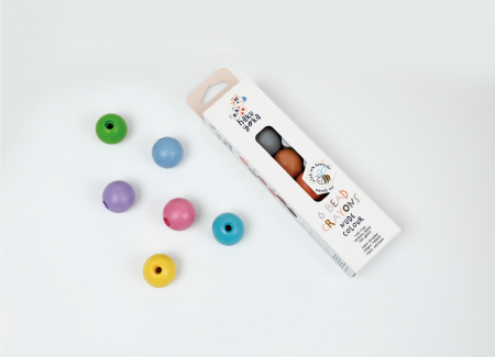 Set de 6 creioane cerate in forma de margele, Haku Yoka - culori Macarons [1]