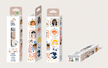 Set de 6 creioane cerate in forma de margele, Haku Yoka - culori Nude [2]