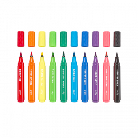 Carioci lavabile cu pensula, Big Bright Brush, set 10 culori [2]