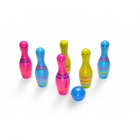 Set de bowling din lemn Skittles Jr., BS Toys [4]
