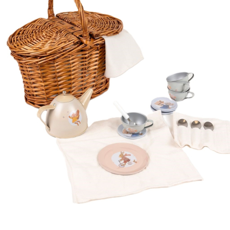Bucatarii - Set de ceai in cos impletit, Egmont Toys