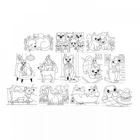 Set de colorat cu modele secrete Undercover Art - Catei [2]