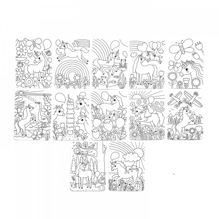Set de colorat cu modele secrete Undercover Art - Unicorni [4]