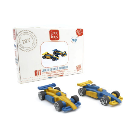 Jucarii 7-10 ani - Set de constructie 2 masini de curse, Croc toys