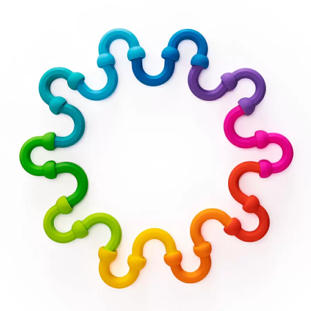 Set de construcție creativă cu elemente flexibile din silicon Plip Links [1]