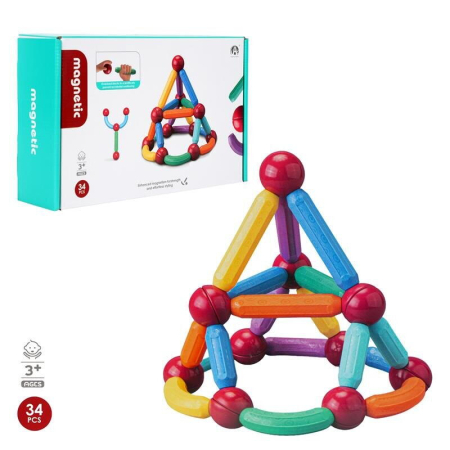 Set de constructie magnetic - Forme 3D (34 piese) [1]