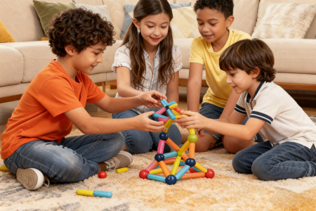 Set de constructie magnetic - Forme 3D (42 piese) [4]