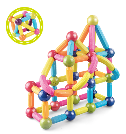 Set de constructie magnetic - Forme 3D (84 piese) [3]
