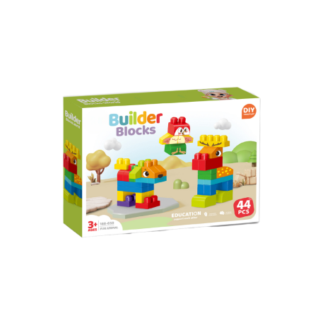 Jucarii creative - Set de constructie STEAM - Animalute haioase (44 piese)