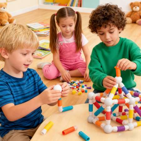 Set de constructie STEM magnetic -  Tuburi flexibile (108 piese) [3]