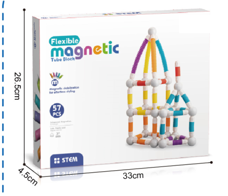 Set de constructie STEM magnetic -  Tuburi flexibile (57 piese) [2]
