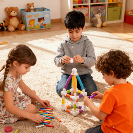 Set de constructie STEM magnetic -  Tuburi flexibile (57 piese) [3]