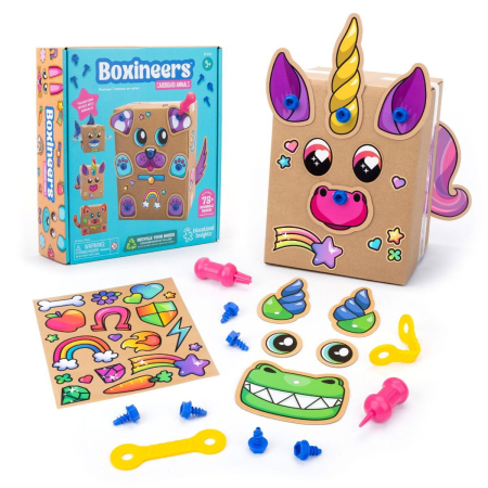 Jucarii creative - Set de creatie Boxineers™ - Animalute din carton