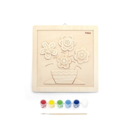 Desen si pictura - Set de creatie - Picteaza o vaza cu flori!